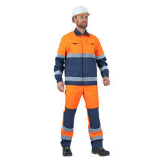 Изображение товара Костюм мужской сигнальный ГК Спецобъединение Брайт 52-54 рост 182-188 см оранжевый