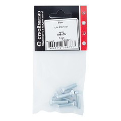 Болт оцинкованный M6x20 мм DIN 933 10,9 (6 шт.) - фото 3