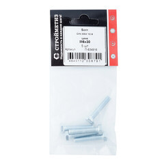 Болт оцинкованный M6x30 мм DIN 933 10,9 (5 шт.) - фото 2