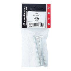 Болт оцинкованный M6x70 мм DIN 933 10,9 (3 шт.) - фото 3