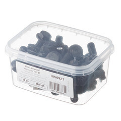 Болт оцинкованный M10x25 мм DIN 6921 10,9 с фланцем (30 шт.) - фото 4