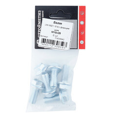 Болт оцинкованный M10x25 мм DIN 6921 10,9 с фланцем (6 шт.) - фото 3