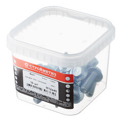 Болт оцинкованный M12x40 мм DIN 6921 10,9 с фланцем (16 шт.) - фото 3