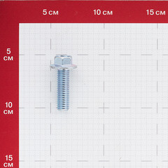 Болт оцинкованный M12x40 мм DIN 6921 10,9 с фланцем (16 шт.) - фото 2