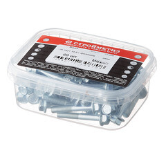 Болт оцинкованный M6x40 мм DIN 6921 10,9 с фланцем (60 шт.) - фото 3