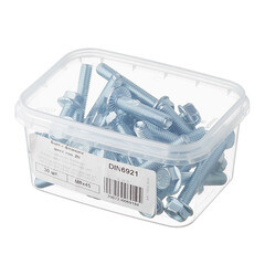 Болт оцинкованный M8x45 мм DIN 6921 10,9 с фланцем (30 шт.) - фото 4