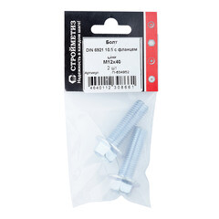 Болт оцинкованный M12x40 мм DIN 6921 10,9 с фланцем (2 шт.) - фото 3