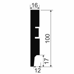 Плинтус МДФ Cosca Décor AP75 белый 100х16х2400 мм под покраску прямой - фото 2