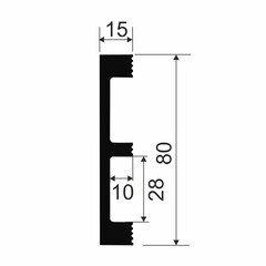Плинтус экополимер Cosca 80х15х2000 мм белый (PX048) - фото 6
