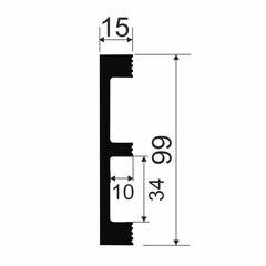 Плинтус экополимер Cosca 99х15х2000 мм белый (PX049) - фото 7