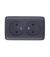 Изображение товара Розетка Hegel Alfa накладная черная (РА16-143-08)