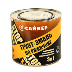 Грунт-эмаль по ржавчине Сайвер 3в1 серая 20 кг
