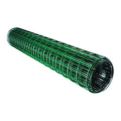 Сетка сварная с ПВХ покрытием 1,5х15 м зеленая ячейка 75х100 мм