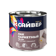 Лак алкидный паркетный Saiver ПФ-231 бесцветный 0,8 л глянцевый