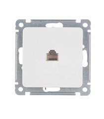 Изображение товара Розетка телефонная Hegel Master встраиваемая белая RJ11 (РСТ-400)