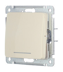 Переключатель Hegel Master одноклавишный встраиваемый слоновая кость с подсветкой (ВС10-462-01) - фото 3