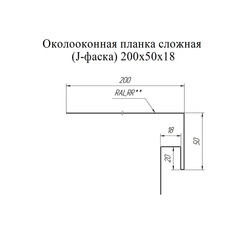J-фаска металлическая Grand Line сигнально-белая RAL 9003 2 м - фото 3
