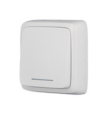 Переключатель Hegel Alfa одноклавишный накладной белый с подсветкой (ВА10-164) - фото 2