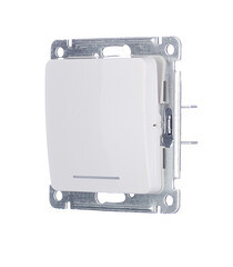 Выключатель Hegel Master одноклавишный встраиваемый белый с самовозвратом и подсветкой (ВС10-432) - фото 3