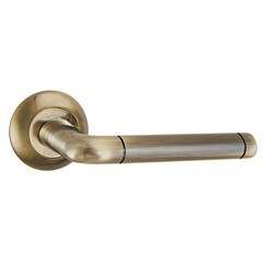 Ручка дверная Punto Rex круглая розетка зеленая бронза