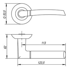 Ручка дверная Punto Ardea круглая розетка зеленая бронза - фото 5