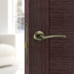 Ручка дверная Punto Ardea круглая розетка зеленая бронза - фото 4