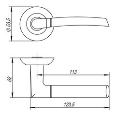 Ручка дверная Punto Ardea круглая розетка золото - фото 2