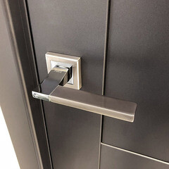 Ручка дверная Punto Tech квадратная розетка матовый никель/хром - фото 3