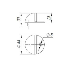 Упор дверной Punto DS PF-50 хром - фото 5
