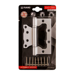 Петля Fuaro бабочка универсальная неразъемная 100х75 мм перламутровый хром - фото 4