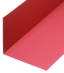 Планка примыкания для металлочерепицы 130х160 мм 2 м красное вино RAL 3005 - фото 1
