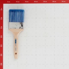 Кисть плоская искусственная щетина деревянная ручка Storch AquaTop 80х19 мм для красок на водной основе - фото 2