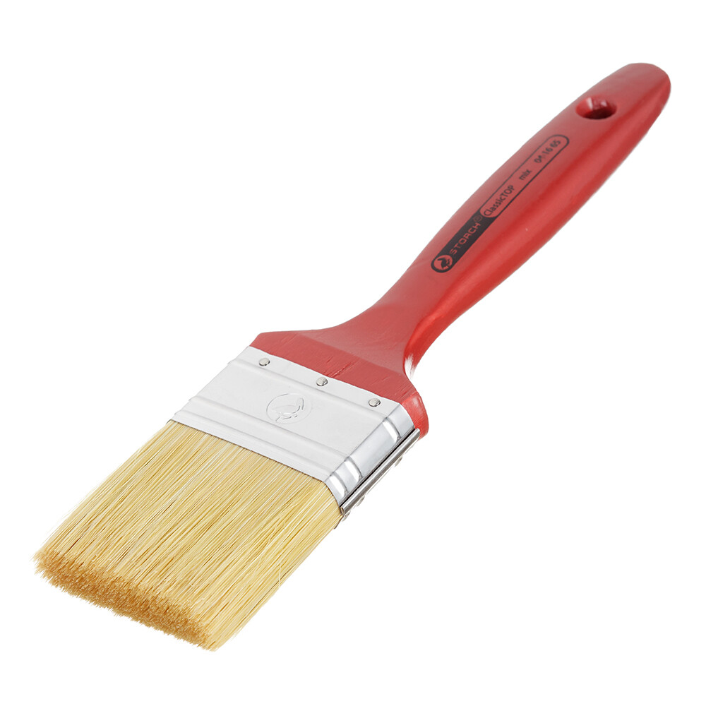 Изображение товара Кисть плоская искусственная щетина деревянная ручка Storch ClassicTop 60х19 мм для эмалей и лаков на любой основе