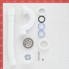 Сифон для душевого поддона Wirquin Virplast 1 1/2х40 мм проточный с выпуском d70 мм с соединением 40/50 мм (30987087) - фото 2