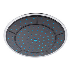 Лейка для верхнего душа Erlit d240 мм 1 режим пластик черная (9911088002) - фото 5