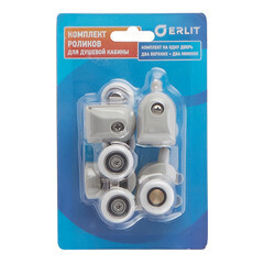 Комплект роликов для двери Erlit d23 мм двойные эксцентриковые (9912085001) - фото 3