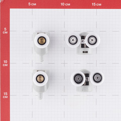 Комплект роликов для двери Erlit d23 мм двойные эксцентриковые (9912085001) - фото 2