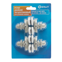 Комплект роликов для двери Erlit d25 мм двойные эксцентриковые (9912288001) - фото 3