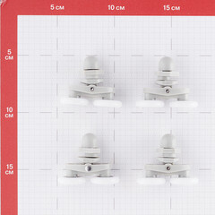 Комплект роликов для двери Erlit d25 мм двойные эксцентриковые (9912288001) - фото 2