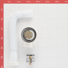 Сифон для душевого поддона Erlit 40 мм гофрированный с выпуском d46-60 мм с соединением 32/40 мм (9922035005) - фото 3