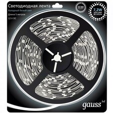 Лента светодиодная Gauss LED 7,2 Вт 12 В 5 м (5050-30-SMdDC)