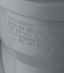 Крестовина Ostendorf HTDA d110х110х110 мм 67° пластиковая одноплоскостная для внутренней канализации (115900) - фото 4