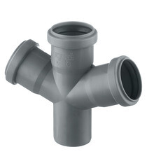 Изображение товара Крестовина Ostendorf HTDA d50х50х50 мм 67° пластиковая одноплоскостная для внутренней канализации (112900)