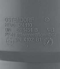 Переходник Ostendorf HTUG d110х124 мм пластиковый на чугун с сальником для внутренней канализации (115820) - фото 4