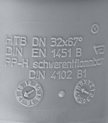 Отвод Ostendorf НТВ d32 мм 67° пластиковый для внутренней канализации (110130) - фото 2