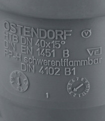 Отвод Ostendorf НТВ d40 мм 15° пластиковый для внутренней канализации (111100) - фото 3