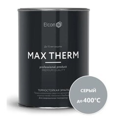 Эмаль термостойкая Elcon 400° серая 0,4 кг