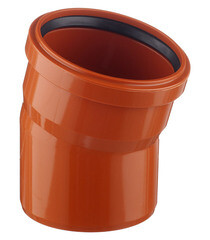 Отвод Ostendorf KGВ d110 мм 15° пластиковый для наружной канализации (220209) - фото 1