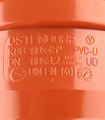 Отвод Ostendorf KGВ d110 мм 45° пластиковый для наружной канализации (220220) - фото 3