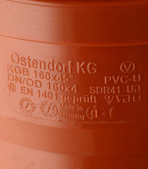 Отвод Ostendorf KGВ d160 мм 45° пластиковый для наружной канализации (222220) - фото 3